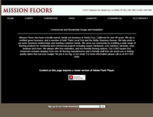 Tablet Screenshot of missionfloors.com